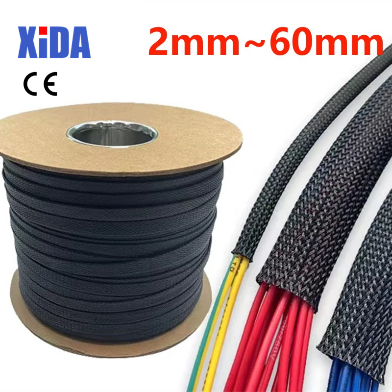 Cable Sleeve Braided - Funda trenzada aislada negra de 5/10M,