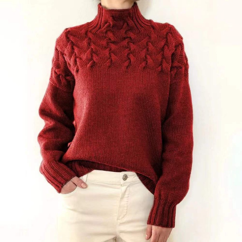 Suéter de punto trenzado con c - Cable Sleeve Braided reseña y precio