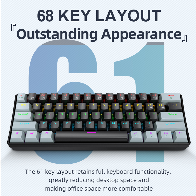 APAYADO K61 Mini teclado mecán - Gaming Accessories Combo reseña y precio