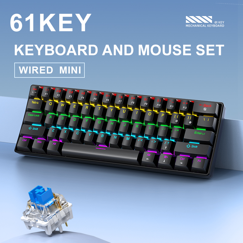 APAYADO K61 Mini teclado mecán - Gaming Accessories Combo reseña y precio