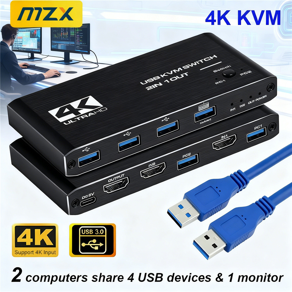 Conmutador KVM 4K 60Hz, Hub US - Gaming Equipment Accessories reseña y precio