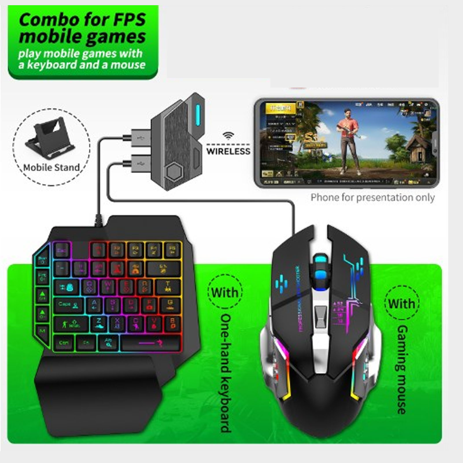 Conjunto de convertidor de tec - Gaming Accessories Combo reseña y precio