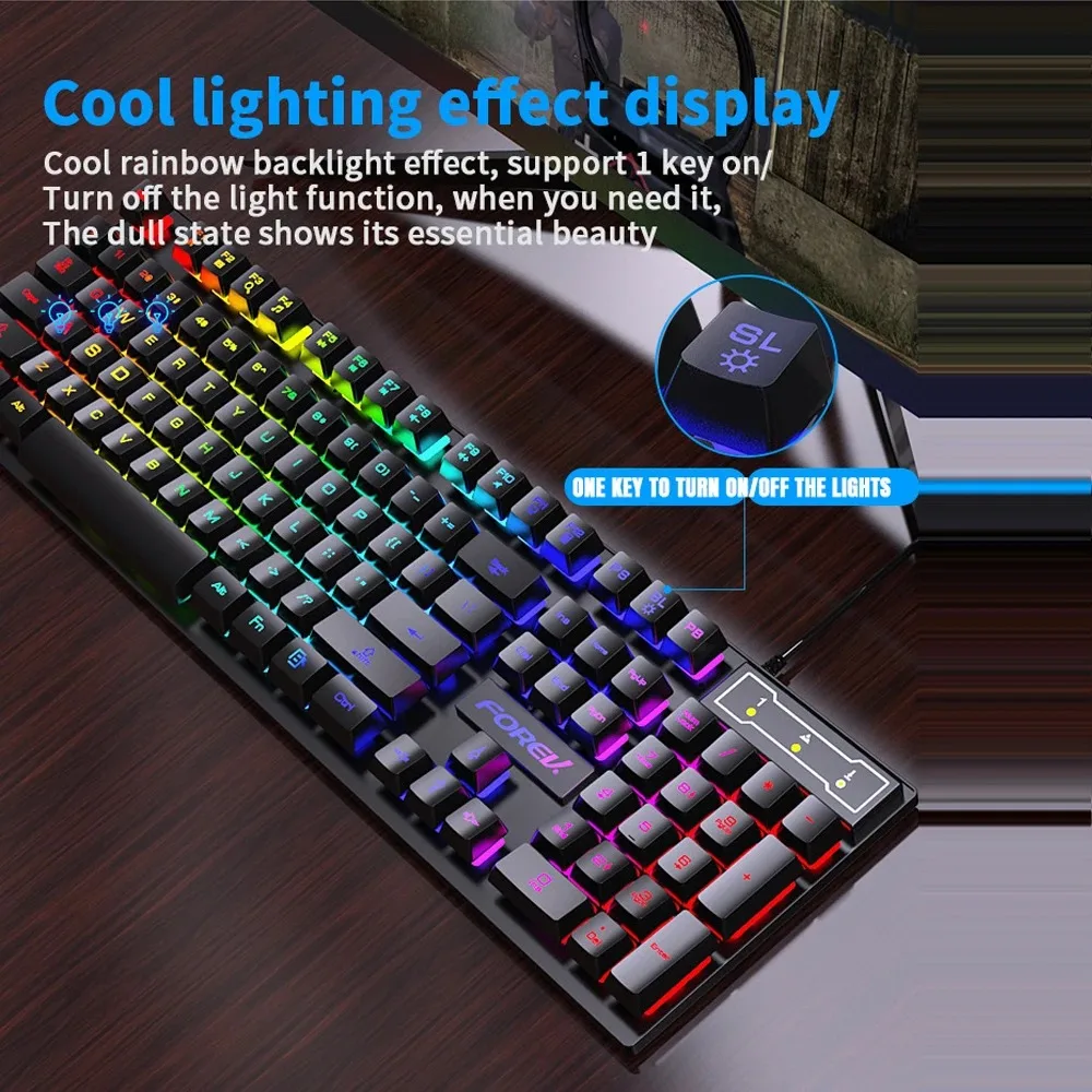Teclado mecánico retroiluminad - Gaming Accessories Combo reseña y precio