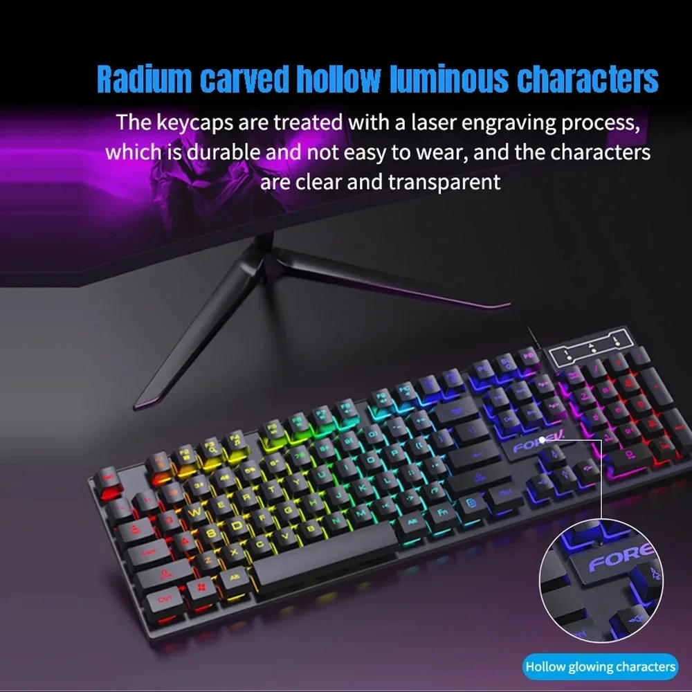 Teclado mecánico retroiluminad - Gaming Accessories Combo reseña y precio